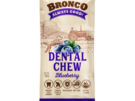 12 FOR $10: Bronco Dental Chew Blueberry Dog Treat 18g Discount