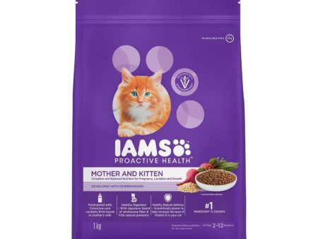 $5 OFF: IAMS Cat Proactive Health Mother & Kitten Chicken Dry Cat Food 1kg Hot on Sale