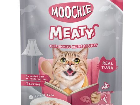 24% OFF: Moochie Meaty Tuna Bonito Recipe In Jelly Senior Pouch Cat Food 70g x 12 Hot on Sale