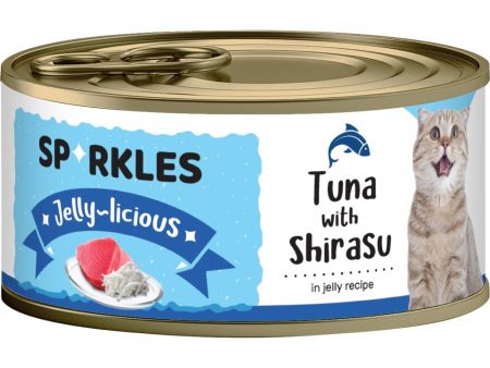 Sparkles Jelly-licious Tuna With Shirasu Canned Cat Food 80g x 24 Cheap