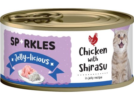 Sparkles Jelly-licious Chicken With Shirasu Canned Cat Food 80g x 24 Online