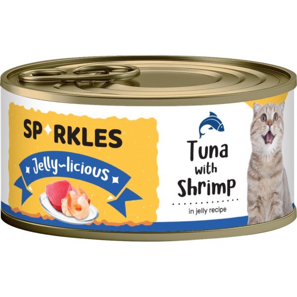 Sparkles Jelly-licious Tuna With Shrimp Canned Cat Food 80g x 24 For Discount