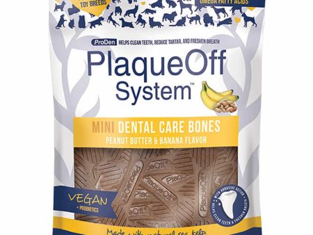 10% OFF: ProDen PlaqueOff Mini Dental Care Bones Peanut Butter & Banana Flavor Grain-Free Dog Treats 340g Hot on Sale