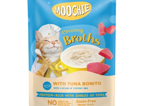 20% OFF: Moochie Creamy Broths With Tuna Bonito Grain-Free Pouch Cat Food 40g x 16 Cheap