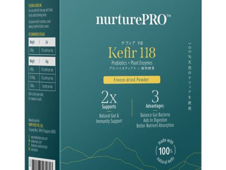 10% OFF: Nurture Pro Kefir 118 Probiotics + Plant Enzymes Freeze-Dried Powder Supplement  For Cats & Dogs 30g Hot on Sale