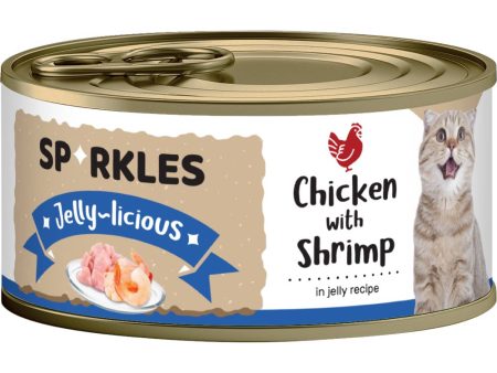 Sparkles Jelly-licious Chicken With Shrimp Canned Cat Food 80g x 24 Discount