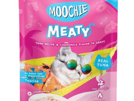 24% OFF: Moochie Meaty Tuna Recipe & Chamomile Flavor In Gravy Adult Pouch Cat Food 70g x 12 Discount