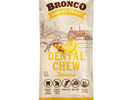 12 FOR $10: Bronco Dental Chew Banana Dog Treat 18g Fashion