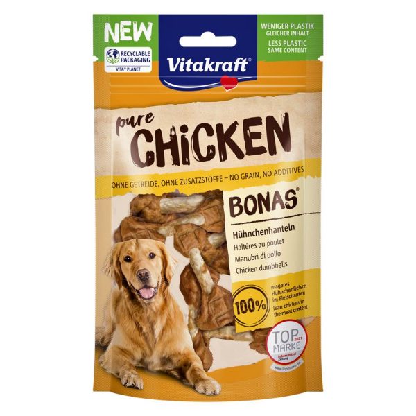 $2 OFF (Exp 14May25): Vitakraft Pure Chicken Bonas Dumbbells Grain-Free Dog Treats 80g For Discount