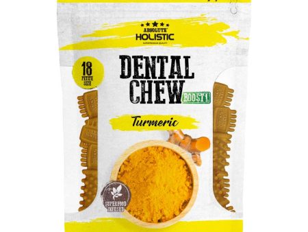 2 FOR $12.80: Absolute Holistic Boost Turmeric Petite Grain-Free Dental Dog Chews 160g Cheap