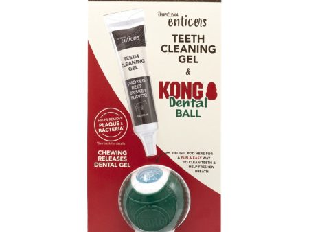 15% OFF: TropiClean Enticers Teeth Cleaning Gel & Kong Dental Ball Dog Toy (Medium) Online