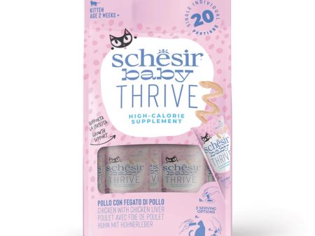 Schesir Baby Thrive High Calorie Chicken With Chicken Liver Pouch Supplement Cat Food 160g Hot on Sale