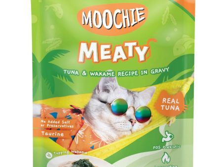 24% OFF: Moochie Meaty Tuna & Wakame Recipe In Gravy Adult Pouch Cat Food 70g x 12 Sale