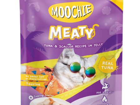 24% OFF: Moochie Meaty Tuna & Scallop Recipe In Jelly Adult Pouch Cat Food 70g x 12 Online Hot Sale