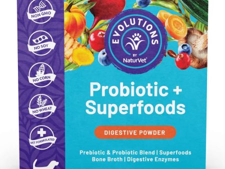 15% OFF: NaturVet Evolutions Probiotic + Superfoods Supplement Powder For Dogs 30pc For Cheap