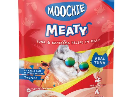 24% OFF: Moochie Meaty Tuna & Kanikama Recipe In Jelly Adult Pouch Cat Food 70g x 12 For Cheap