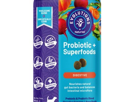 15% OFF: NaturVet Evolutions Probiotic + Superfoods Supplement Chews For Dogs 90ct Sale