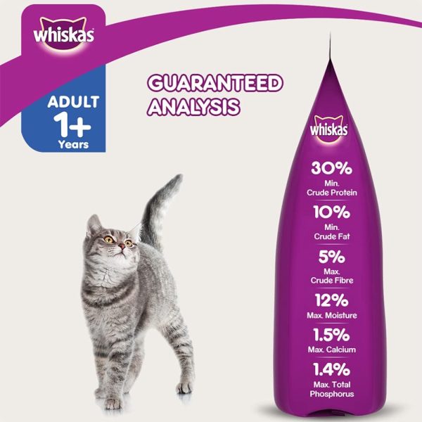 Whiskas Skin & Coat Chicken & Salmon Adult Dry Cat Food 1.1kg Hot on Sale