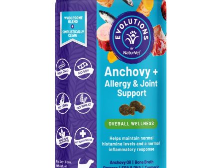 15% OFF (Exp May 25): NaturVet Evolutions Anchovy + Allergy & Joint Support Supplement Chews For Dogs 90ct Hot on Sale