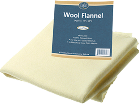 Wool Flannel for Castor Oil packs 1 pkt Supply