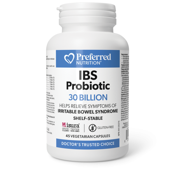 Preferred Nutrition IBS Probiotic 30 Billion 45 Vegetarian Capsules For Discount