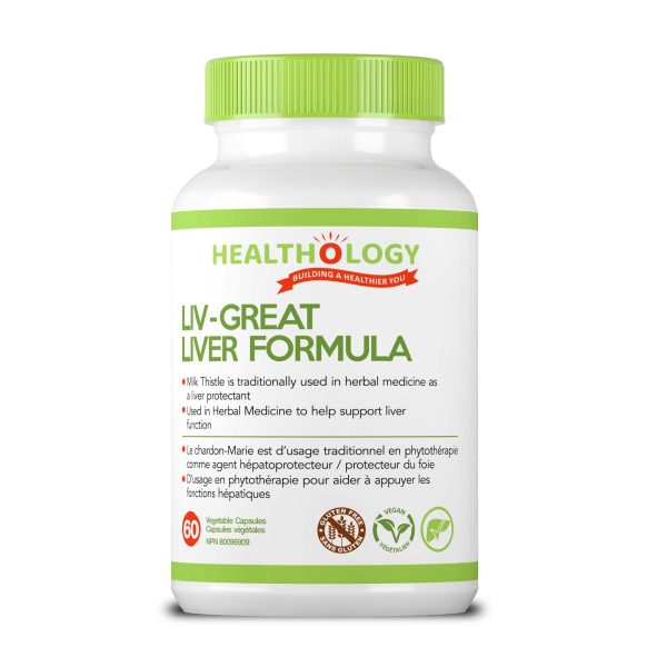 Healthology Liv-Great Liver Formula 60 Vegetarian Capsules For Discount