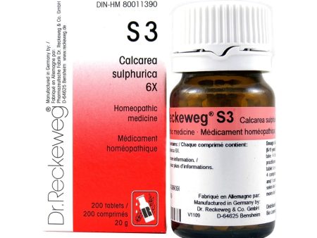 Dr. Reckeweg S3 Calcarea Sulphurica 12X Tablets 20g For Sale