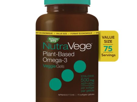 NutraVege Omega-3 Plant Liquid Gels 75 Softgels Sale