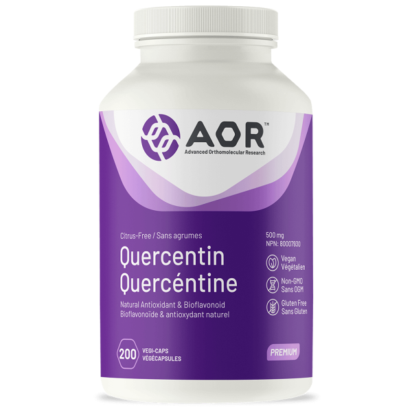 AOR Quercetin Citrus Free 500mg 200 Vegetarian Capsules Discount