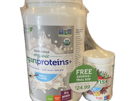 Genuine Health Org. Fermented Vegan Proteins+ Vanilla 900G + BONUS Vanilla greens+ Extra Energy 148g Cheap