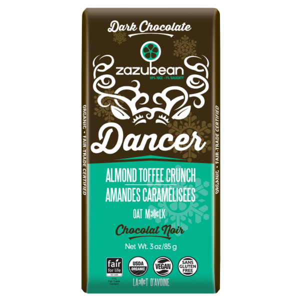 Zazubean Dancer Almond Toffee Crunch Chocolate 85g Fashion