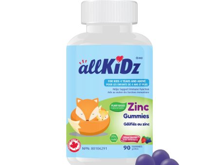 AllKidz Zinc Gummies Vegetarian 90 Gummies For Sale