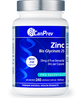 CanPrev Zinc Bisglycinate 25mg 120 Vegetable Capsules For Discount