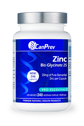 CanPrev Zinc Bisglycinate 25mg 120 Vegetable Capsules For Discount