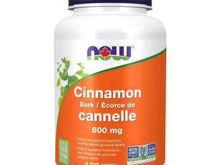 NOW Cinnamon Bark 600mg 120 Vegetarian Capsules Online