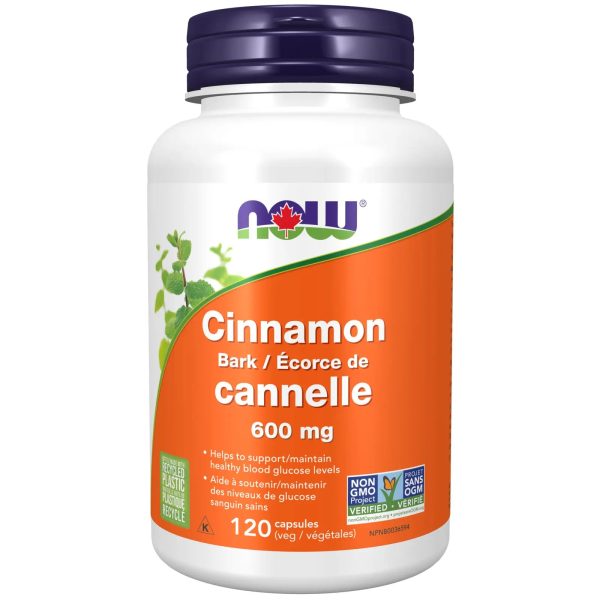 NOW Cinnamon Bark 600mg 120 Vegetarian Capsules Online