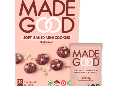 Made Good Soft Baked Mini Cookies Red Velvet 5x 24 Packs Supply