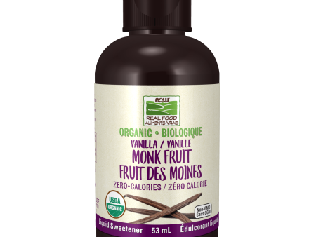 NOW Organic Liquid Monk Fruit Sweetener Vanilla Flavour 53ml Sale