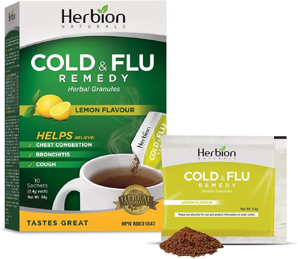 Herbion Naturals Cold & Flu Remedy Lemon 10 Sachets Online Hot Sale