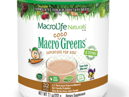 Macrolife Naturals Macro Coco Greens Chocolate Superfood for Kids 202g Online Hot Sale