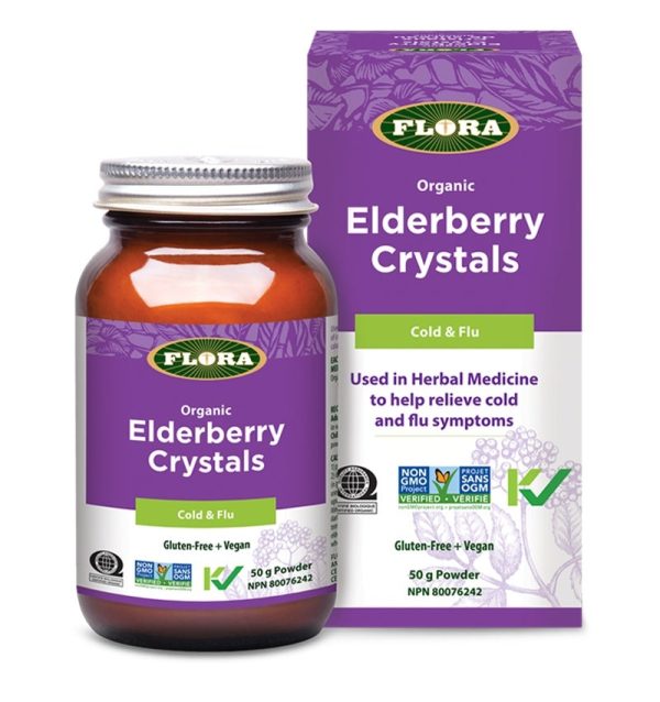 Flora Organic Elderberry Crystals 50g Fashion