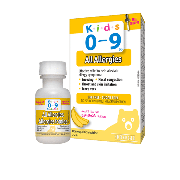 Homeocan Kids 0-9 All Allergies Banana Flavour 25ml Hot on Sale