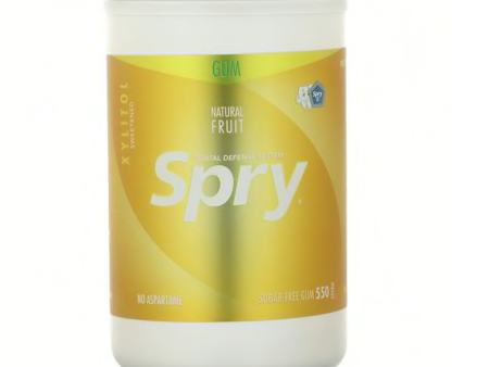 Spry Dental Defense Gum Natural Fruit 550 Pieces Supply