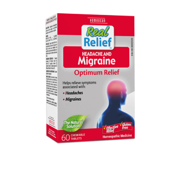 Homeocan Real Relief Headache and Migraine 60 Chewable Tablets For Discount