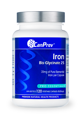 CanPrev Iron BisGlycinate 25 120 Vegetarian Capsules For Cheap