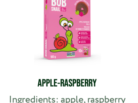 Bob Snail Fruit Rolls Apple- Raspberry 5 x 10g Rolls For Sale