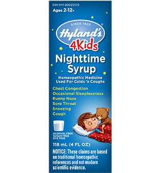 Hylands Nighttime Syrup Cold n  Cough 4 Kids 118mL Online