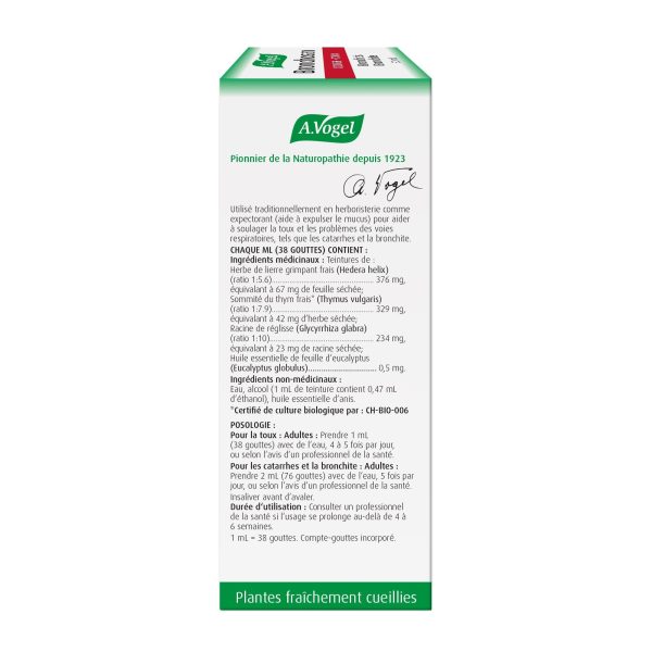 A. Vogel Bronchosan Bronchitis, Cough Treatment 50ml For Sale