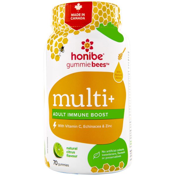 Honibe Honey Gummies Adult Multi+ Immune Boost 70 Gummies Hot on Sale