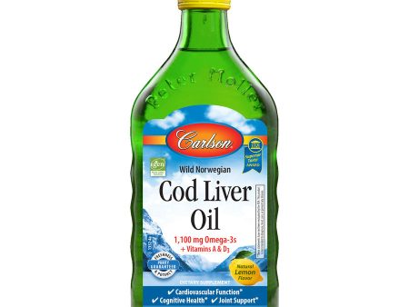 Carlson Norwegian Cod Liver Oil Lemon Flavour 500ml For Discount